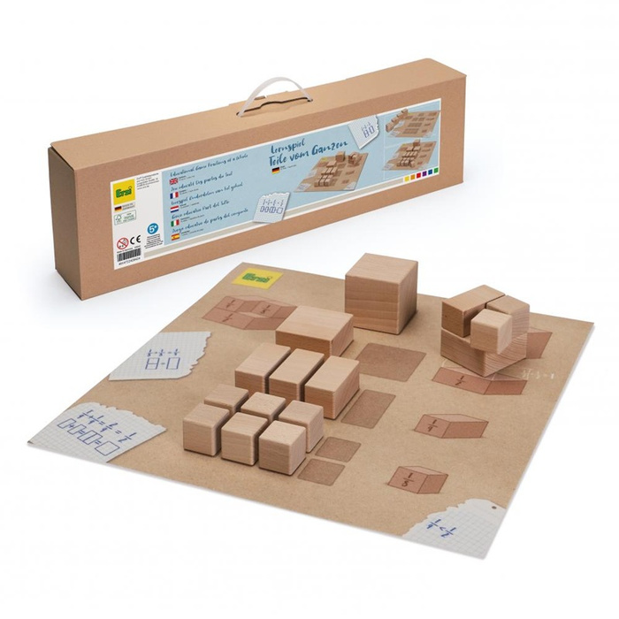 Drewniana Gra edukacyjna Erzi 42042 Nauka ułamków i dzielenia przez zabawę