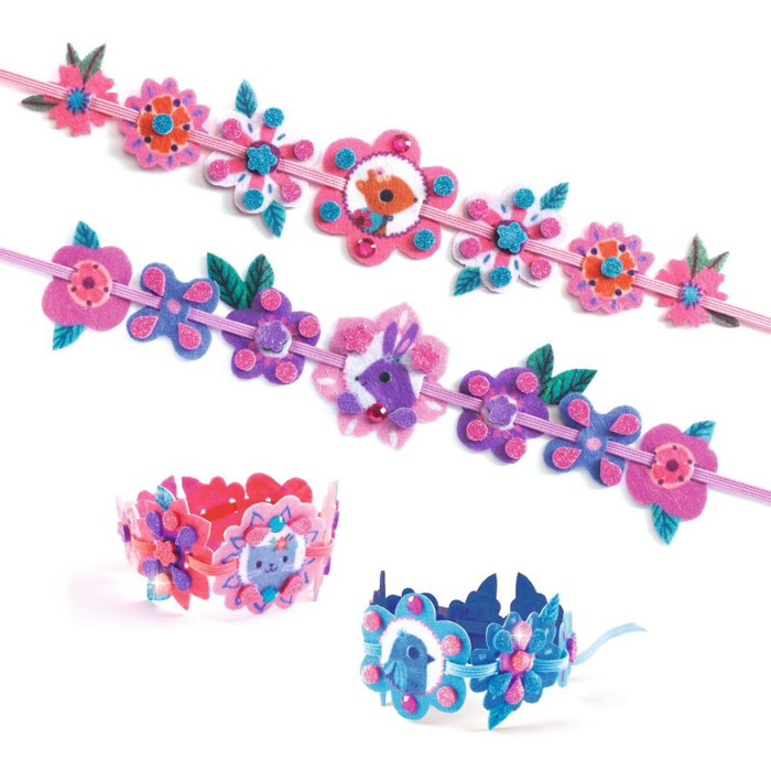 Zestaw kreatywny dla dzieci 4 bransoletki przyjaźni Zrób to sam Djeco DJ07938