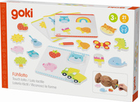 Edukacyjna gra drewniana rozpoznawanie kształtów przez dotyk Goki 59972