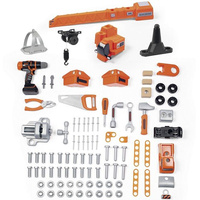 SMOBY Black&Decker Warsztat z dźwigiem + 94 Akcesoria do majsterkowania i kreatywnej zabawy dla dzieci