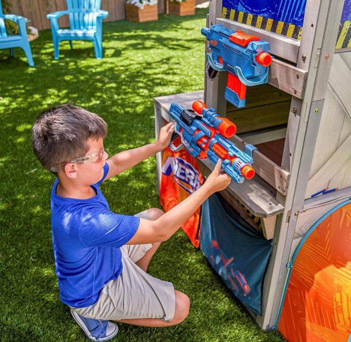 Drewniany plac zabaw Forteca Nerf Scout Defense Post P280123E-KidKraft, zabawy w plenerze