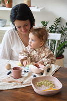 Beaba Komplet naczyń z silikonu pink 913429- Beaba, naczynia dla niemowląt