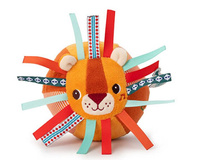 Piłeczka sensoryczna z dzwoneczkiem i wypustkami Lew Jack 83476 LILLIPUTIENS 