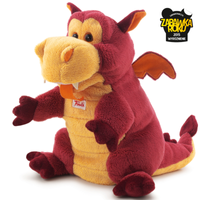 Pluszowa pacynka na rękę, przytulanka, Smok ziejący ogniem, 29968-Trudi, zabawa w teatrzyk