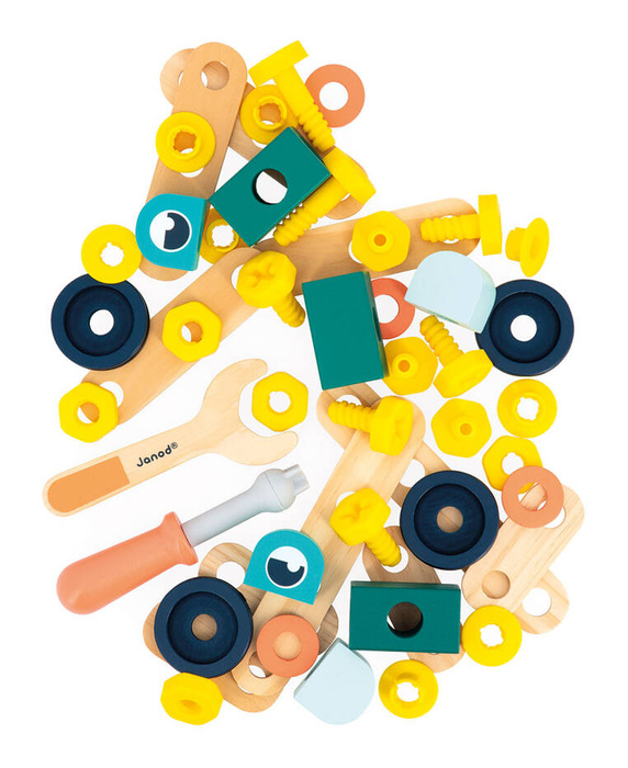 Zestaw konstruktora 50 elementów z drewna Brico'kids J06453 Janod