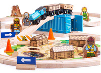 Kolejka drewniana ósemka Budowa pociągów BJT071-Bigjigs Rail kolejki dla dzieci