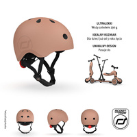 Kask S-M dla dzieci  3+ Mocha Scootandride S00828