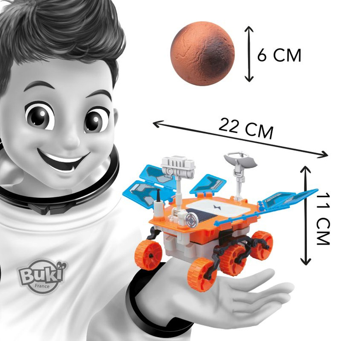 Łazik marsjański zasilany energią słoneczną model do złożenia i zabawy Buki 2175