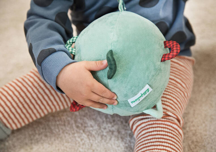 Piłka sensoryczna z pozytywką wielofunkcyjna miękka pluszowa Smok Joe 83397 Lilliputiens