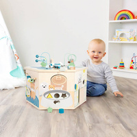 OUTLET Drewniana kostka edukacyjna aktywizująca Pies i kot 12231-SFEZC-Small Foot, zabawki edukacyjne