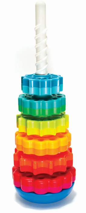 Zakręcona wieża sensoryczna MiniSpinny Fa110-1 Fat Brain Toys, zabawki sensoryczne