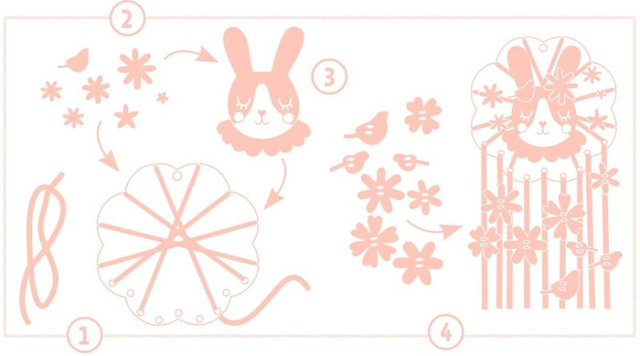 Łapacz snów zrób to sam Królik Djeco DJ07966