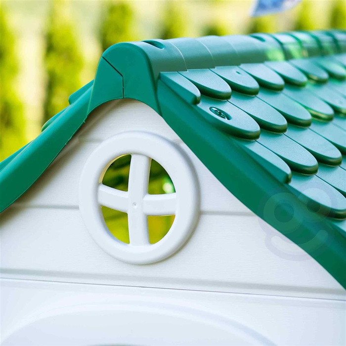 Domek ogrodowy Eco FEBER 13004 Karmnik Segregacja odpadów Imitacja panelu słonecznego do kratywnej zabawy dla dzieci