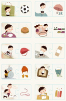 Pucio. Puzzle: Czego brakuje? Nasza Księgarnia, puzzle dla dzieci