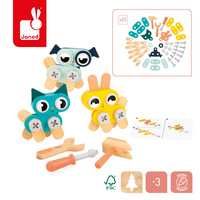 Drewniane zwierzątka do składania 53 elementy Brico Kids Janod J06450