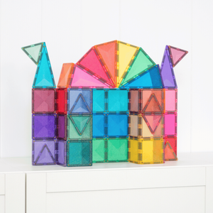 Klocki magnetyczne z brokatem Glitter Castle Pack 48 el Connetix 00048-GP