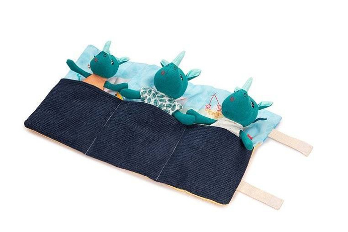 Przytulanki dla dzieci Rodzina Nosorożców z rozkładaną matą Nosorożec Marius Lilliputiens 83245