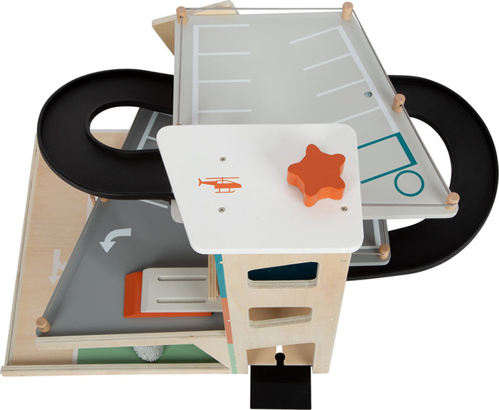 Drewniany parking garaż dla autek kilka poziomów Na rajdzie 12357 Small Foot