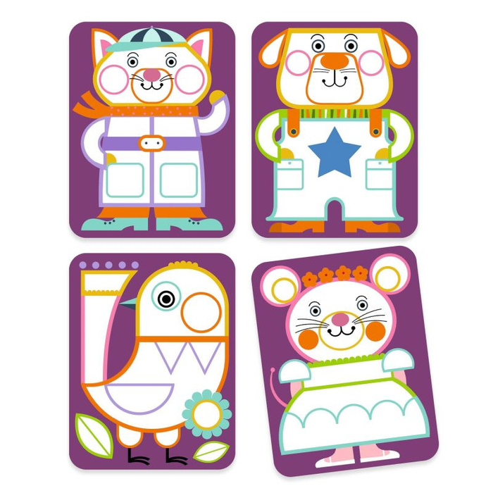 Zestaw artystyczny dla dzieci do malowania z paletą farb Mali Przyjaciele Djeco DJ09133