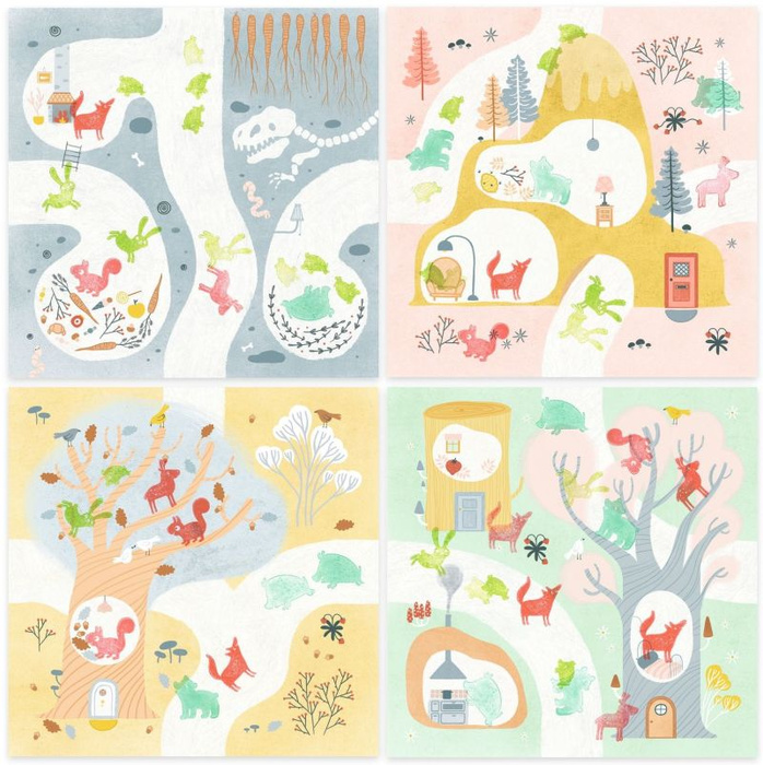 Zestaw artystyczny malowanie stempelkami Zwierzęta Djeco DJ09953