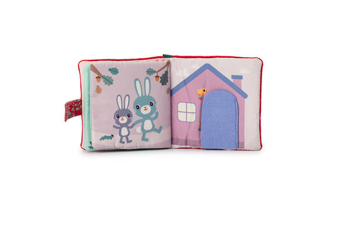 Miękka książeczka aktywizująca z mini gryzakiem Czerwony Kapturek 83495 LILLIPUTIENS