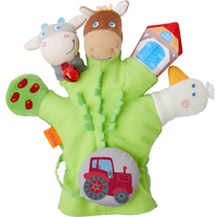 Pacynki dla dzieci Rękawiczka zielona farma 304933-Haba, maskotki i pluszaki