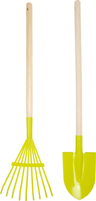 Zabawka ogrodowa Srebrna taczka z narzędziami ogrodowymi 11627-Small Foot Design, zabawy w plenerze