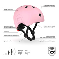 Kask S-M dla dzieci  3+ Rose 96368-Scootandride