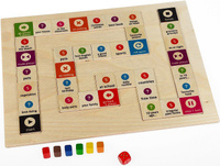 Gra planszowa do nauki języka ang., "English Eater Chatter", 110190-Pilch, zabawki drewniane