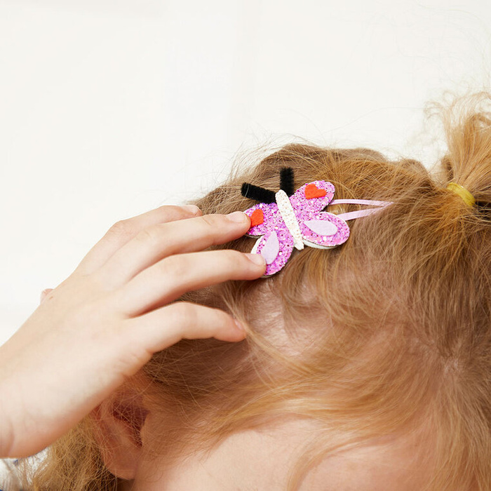 Zestaw kreatywny do tworzenia biżuterii Brokatowe spinki do włosów Ogród Janod J09179