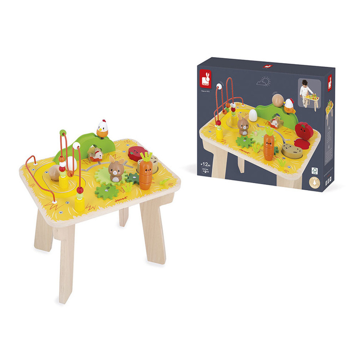 Wielofunkcyjny stolik edukacyjny drewniany Farma Janod J03321