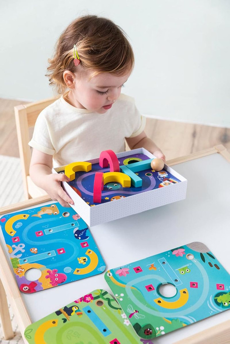 Gra dla dzieci Tor Przeszkód i zabawna piłka Goula 55264 zabawki edukacyjne dla dzieci