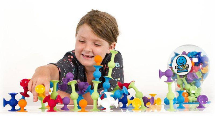 Zestaw Delux Klocki Squigz Przyssawki FA088-2 Fat Brain Toys, klocki dla dzieci