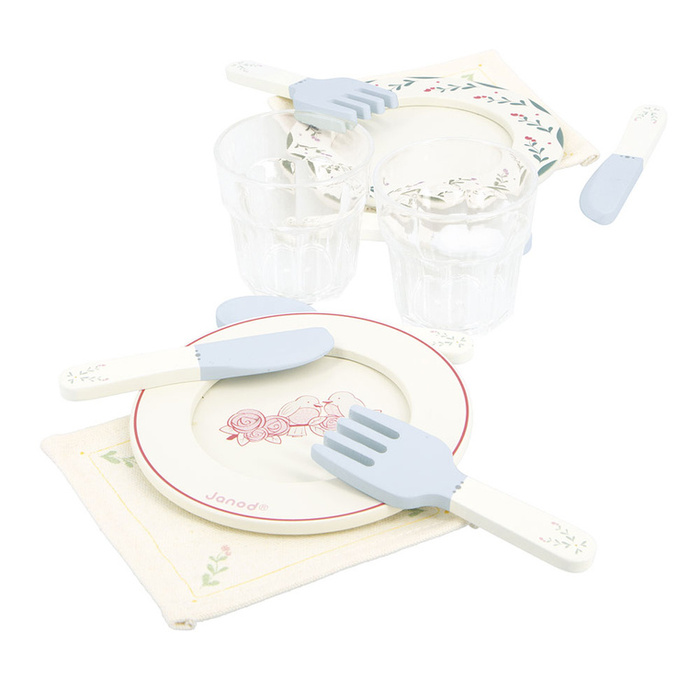 Zestaw piknikowy w walizce z akcesoriami 24 el. Shiny Grandma Janod J06637