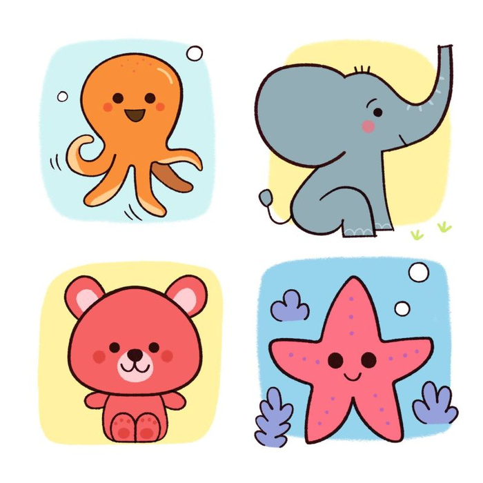 Nauka rysowania krok po kroku Małe zwierzątka Eduludo Djeco DJ08246