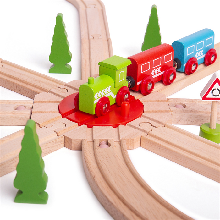 Obrotnica z 8 rozjazdami do kolejki, BJT134-Bigjigs Rail