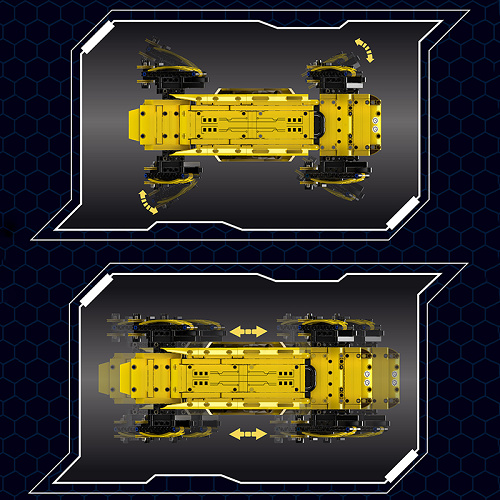 Klocki konstrukcyjne Mould King 15075S Robot Pies Boston Dog zdalnie sterowany Model budowlany 921 elementów