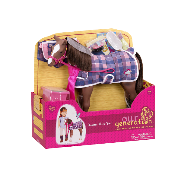Koń dla lalek Źrebak Quarter 11 akcesoriów Our Generation