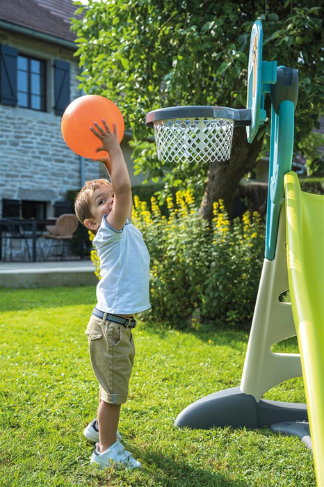Kosz do koszykówki Smoby 820700 sportowa obręcz do rzutów na zjeżdżalnię lub ścianę