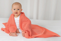 Bambusowy koc Living coral LL5817-Lullalove, kocyki dla dzieci