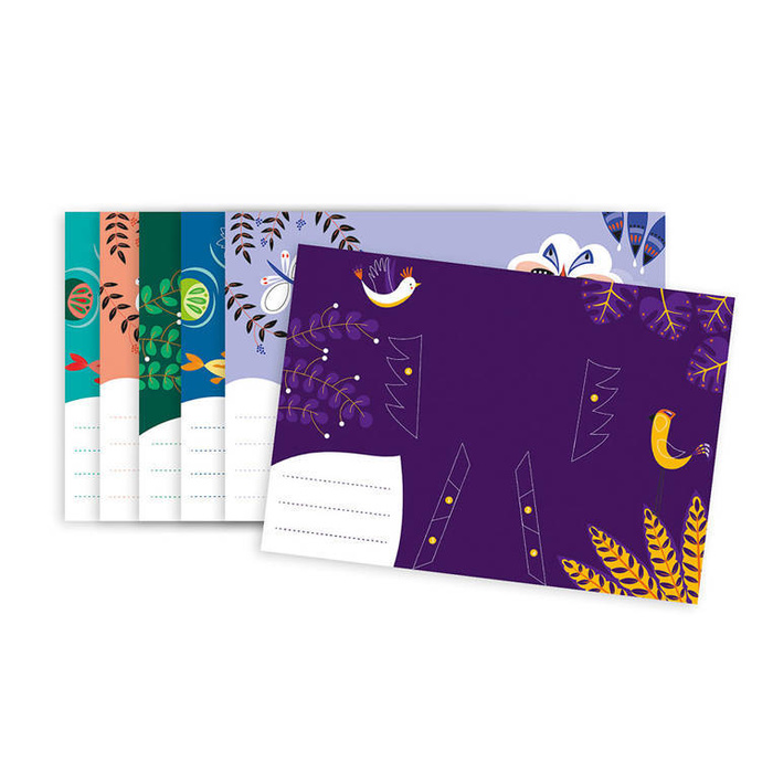 Zestaw kreatywny Przestrzenne kartki pop-up 3D Zwierzęta 6+ J07987-Janod, zestaw artystyczny