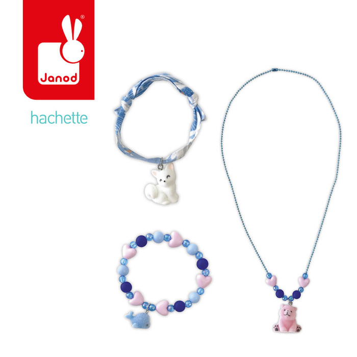 Zestaw kreatywny do tworzenia biżuterii z zawieszkami Małe zwierzątka Janod J09184