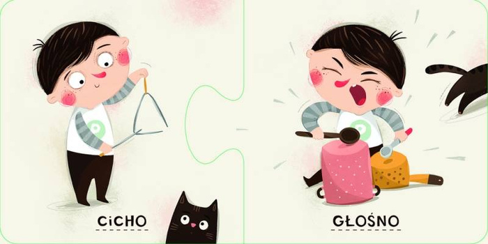 Pucio. Przeciwieństwa Nasza Księgarnia, puzzle dla dzieci