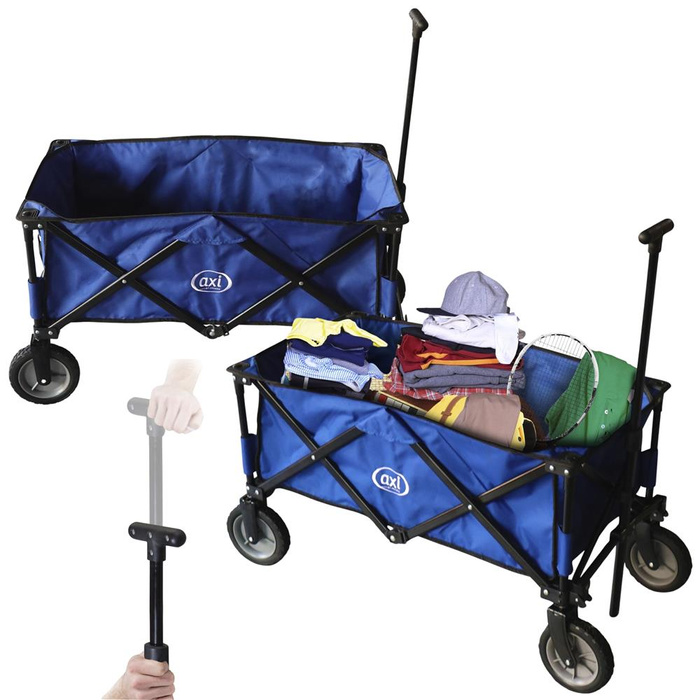 Składany Wózek turystyczny plażowy AXI A031.191.03 z regulowaną rączka Udźwig do 80 kg do transportu rzeczy i zabawek