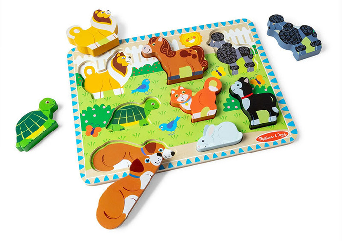 Drewniana układanka z figurkami zwierząt Melissa & Doug 13724