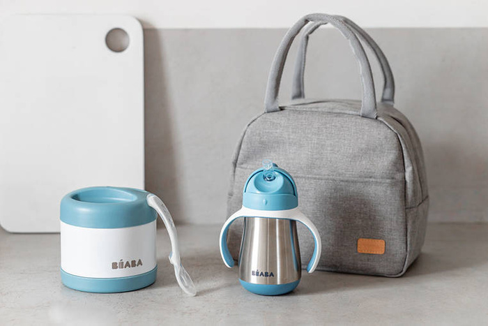 Bidon niekapek ze słomką termobutelka 250 ml old pink Beaba 913482