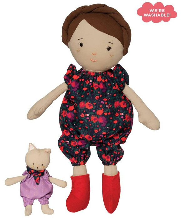 Lalka Freddie i jej mały kotek Playdate Friends 158670-Manhattan Toy, pluszaki dla dzieci