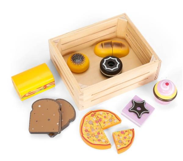 Zestaw drewnianych artykułów spożywczych Skrzyneczki rozmaitości