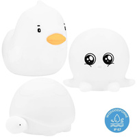 Lampki silikonowe do wody białe zestaw mini Kaczka Żółw i Ośmiornica Rabbit & Friends 520061