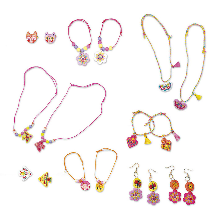 Zestaw kreatywny do tworzenia biżuterii dla przyjaciółek Klejnoty przyjaźni Janod J09186